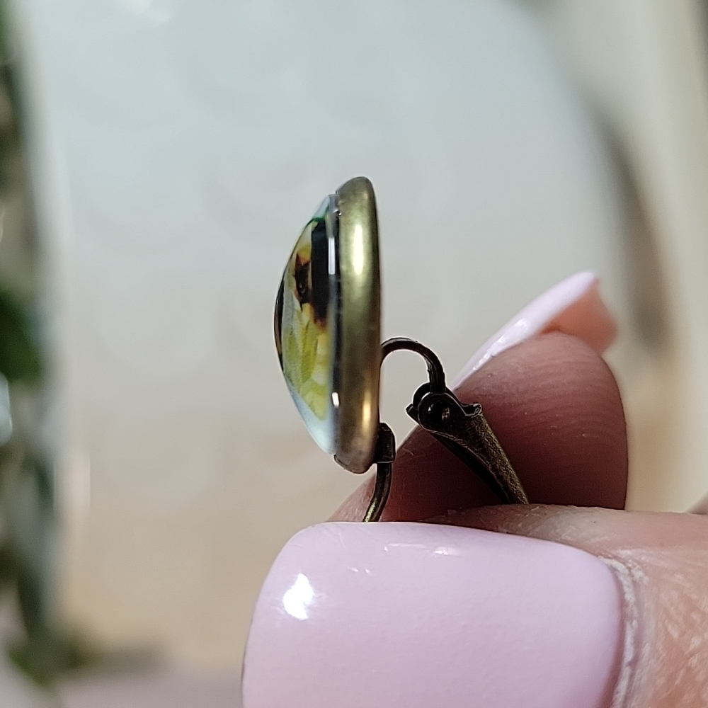 Pug Button Drop Earrings - Picture 5 of 5